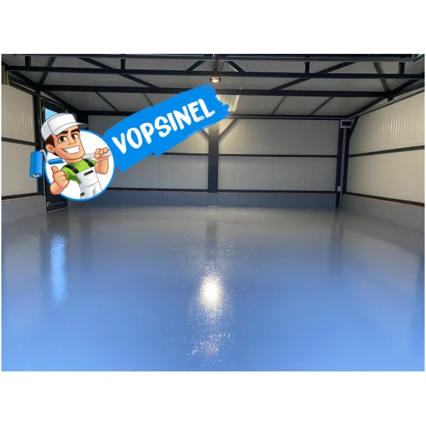 Vopsea epoxidica BLEU RAL 5015 aplicata