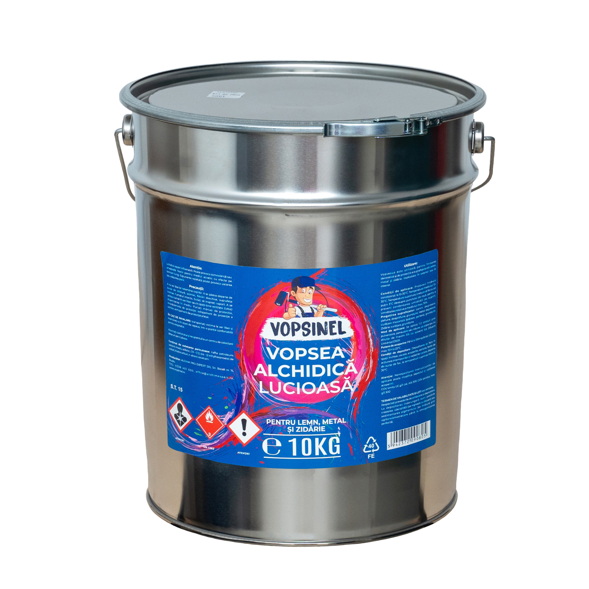 VOPSEA PENTRU METAL ȘI LEMN VOPSINEL™ - 10KG , PORTOCALIU RAL 2004
